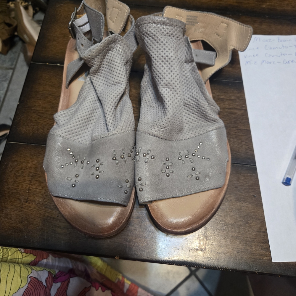 Miz Mooz Gray Studded Sandals